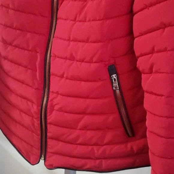 Zara Red Puffer Jacket - Picture 9 of 16
